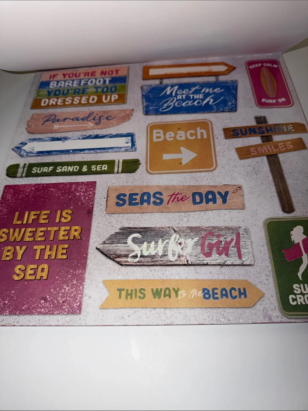 Craft smith surfer girl paper pad (scrap book or planner etc)